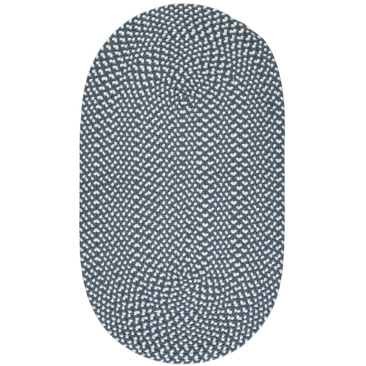 Eco Indoor Outdoor Rug In Slate Blue & Cream